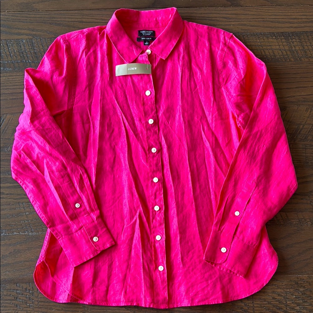 J Crew Irish Linen blouse